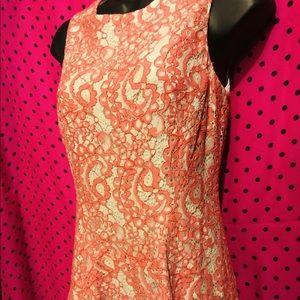 Tommy Hilfiger peach crotchet dress size 2 NWOT